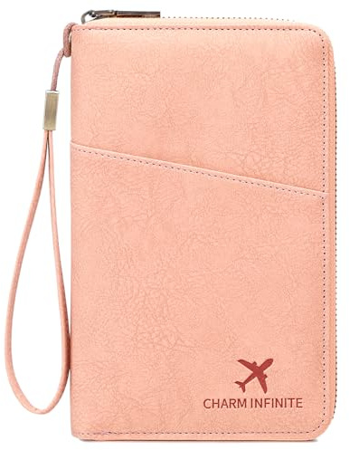 Toctax Pochette Passeport Famille, Porte Passeport Voyage Famille avec Blocage RFID, Porte Document Voyage
