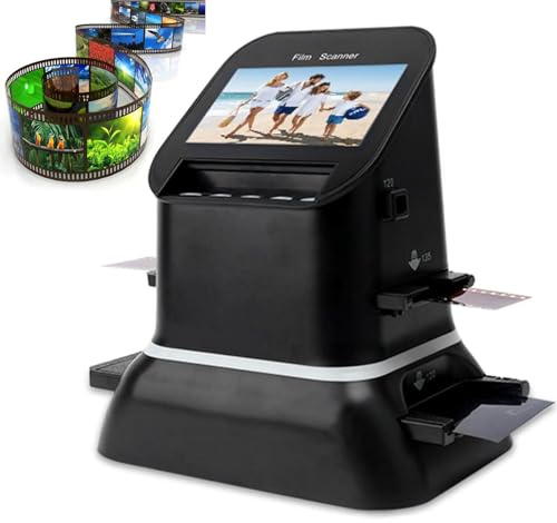 Scanner per pellicole e diapositive, scanner per pellicole ad alta risoluzione 120, convertitore digitale per pellicole 1080P, converte negativi e diapositive da 35 mm, 135, 126, 127 in JPEG digitale