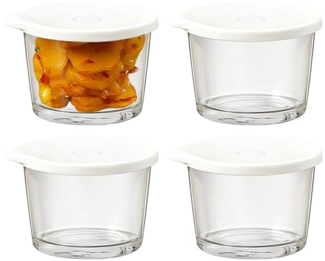 Zegaqae Ciotole In | 4 Pezzi Contenitori Sicuri Ermetici,Grandi Ciotole Per Insalata Da Conservazione - Per Cucina Spuntino Cottura Frigo Congelatore Pranzo Insalata Yogurt Frutta Dessert