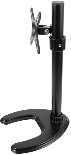 BESPORTBLE Support de Téléviseur Pivotant 14-27 Pouces en Métal Pied de Télévision sans Perçage pour Bureau et Table Support Robuste Compatible Écran LCD Salon et Bureau de Fixation Pratique