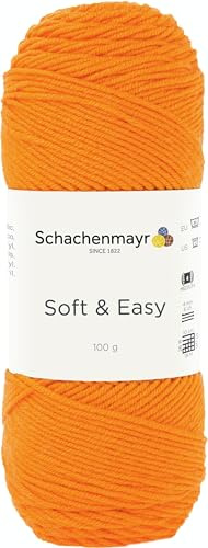 Schachenmayr Handstrickgarne Soft & Easy, 100G Mandarine, 20 x 7 x 7 cm, 9807353-00029