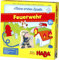 HABA Feuerwehr – Meine ersten Spiele – interaktives Feuerwehr Spielzeug für Kinder ab 2 Jahren, Spieleschachtel Wird zur bespielbaren Feuerwache – Memospiel für 1-4 Spieler – 1303807001