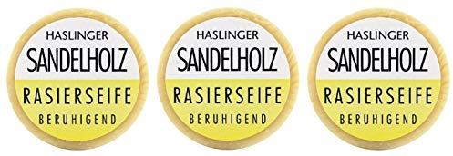Haslinger Rasierseife 3x 60g (180g) Sandelholz