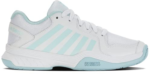 K-Swiss Women's Court Express Pickleball Shoe, White/Blue Glow, 9 M