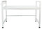 BAOYOUNI Microwave Oven Rack Stand Extendable Over Toaster Baker Shelf Metal Bathroom Kitchen Storage Organizer with Hooks for Cabinet, Counter, Under Sink - Adjustable Width & Layer Height - White