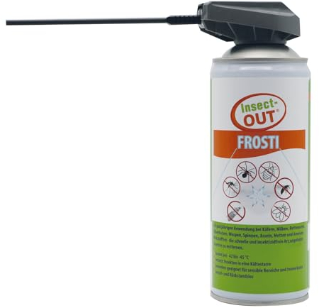 Insect-OUT FROSTI 400ml - Insektenspray (Eisspray) - Wespenspray mit tierfreundlicher Eiswirkung - Anti Spinnenspray, Ungezieferspray, Fliegenspray - Spray gegen Insekten - für Wohnung & Garten