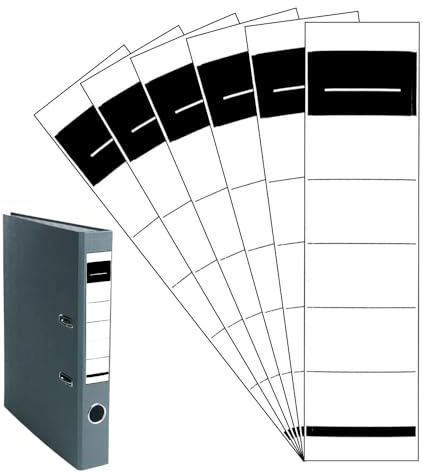 GIDWRIY 50 Pezzi Etichette Autoadesive Per Raccoglitori 19 X 5,4 cm,Etichette Laboratorio,Documenti Etichette Adesive per Catalogare Libri,Rettangolari Copri Prezzo Libri Etichette Per Portadocumenti