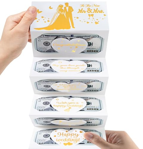 Tarjeta de boda, sobre de dinero de boda, sobre de dinero sorpresa para novia y novio (Mr. y Mrs.)