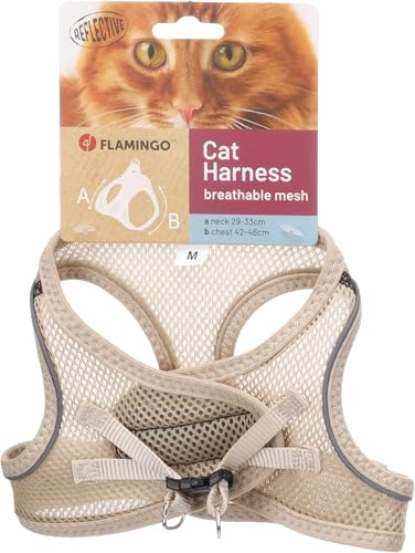 Flamingo Katze Geschirr Step&Go Berta Beige M 29-33cm 42-46cm
