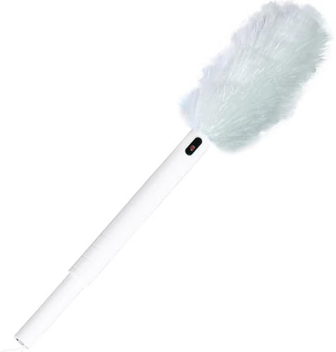 Spolverino elettrico a 360° con piume | Spazzola telescopica in microfibra per la pulizia | Pulitore rotante estensibile con manico regolabile – Spazzole per la rimozione della polvere alimentate a