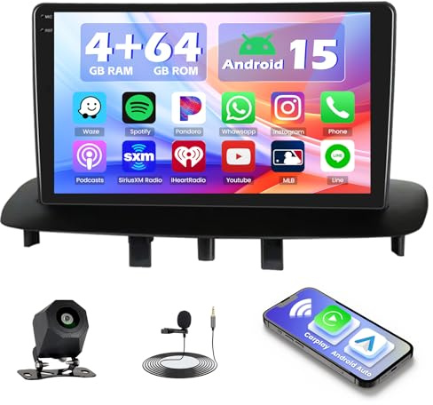 4+64G Autoradio con CarPlay Android Auto para Renault Megane 3 2009-2014