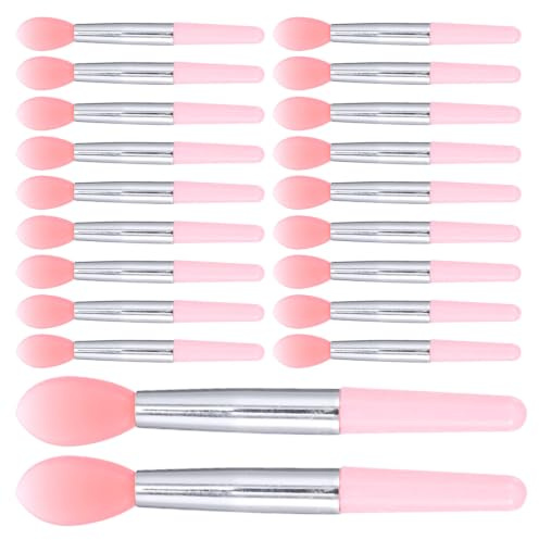 RUNROTOO 24 St Mini Silikon Läpppensel Återanvändbar Läppmask Applicator Flexibel Mini Läppborste för Applicering Bärbar för Resor och Daglig Skönhetsvård