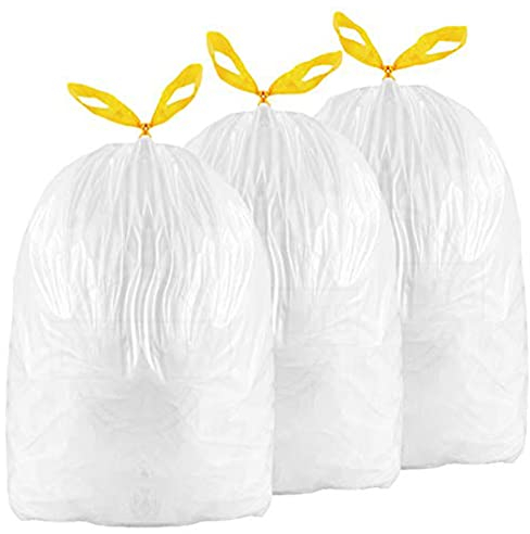 BILIEASY Bin Bags Bin Liners 10L 12L 15L 2.6-4 GAL Drawstring Trash Bags Large Strong Unscented Universal Garbage Bags (10-15L(75pcs))