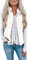 Raphin Damen Westen Ärmellos Teddy-Fleece Warm Mode Mantel Damen Winter Elegant Einfarbig Reißverschluss Lose Pelz Weste Mit Taschen(Weiß,L)