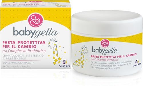 Babygella, Pasta Protettiva per Cambio Pannolino con Complesso Prebiotico, Azione Protettiva e Lenitiva, Confezione da 150 ml