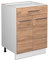 Vicco Küchenunterschrank Fame-Line, Goldkraft Eiche/Weiß, 60 cm mit Schublade, ohne Arbeitsplatte
