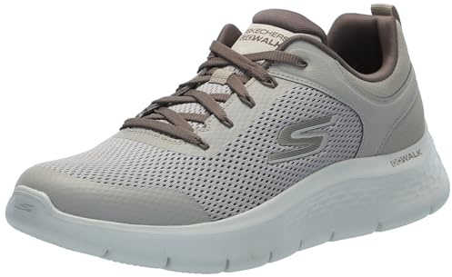 Skechers Zapatillas Go Walk Flex Independent para Hombre, Tejido sintético marrón, 46 EU