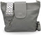 BRISE Umhängetasche Damen Echtes Leder ELLIE Handgemachte Crossbody Bag mit Ledergurt + Optionalen Breiten Gemusterten Riemen 6 Fächer Wasserdichte Schultertasche Made in Italy (Grau - 2)
