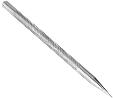 Chazcool Leather Scriber Pen, Stainless Steel, Silver, 4.64 Inches, 0.2 Inches, Black Ink, 0-3mm Line Size, Adult, 1 Count, Leathercraft Accessory, Marking Out, Sketching