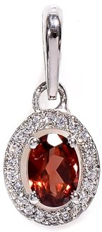 HIMALYA QUARTZ Pendentif Bijoux Femmes Collier en Argent Sterling 925 Style Vintage Fait Main Pendentif Bohémien Ethnique Pierre Précieuse Naturelle SP-8938-Grenat