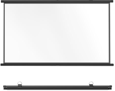 Schermo Di Proiezione Avvolgibile Manuale, Telo per Proiettore Avvolgibile 72 Pollici, Full HD 4K, Schermo per Proiezione Proiettore Home Cinema Schermo per Tende A Rullo, Grandangolo Di 178 Grad(16:9