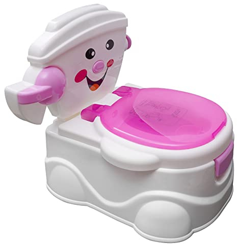 Vasino da allenamento per bambini, con manico antiscivolo, porta fazzoletti integrato, rosa, 36 x 42 x 30 cm