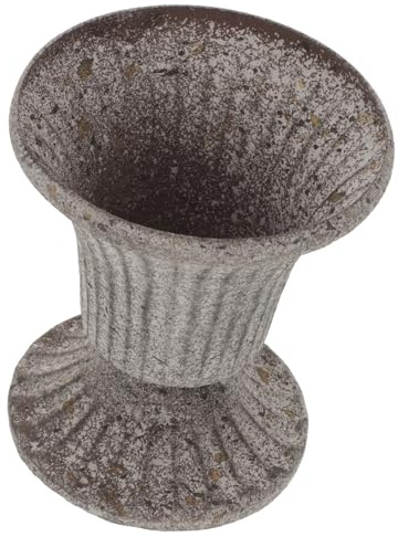 Supvox Vaso tomba resistente alle intemperie in ferro robusto con supporto stabile per decorazione del cimitero, durevole per fiori freschi o artificiali sulla tomba dei defunti