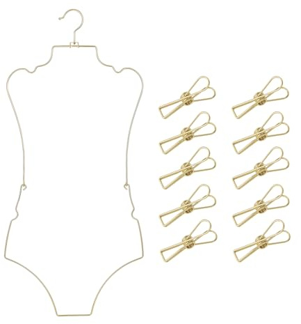 Gancio in metallo dorato pieghevole per costumi da bagno per l'esposizione del costume da bagno bikini delle donne di stoccaggio