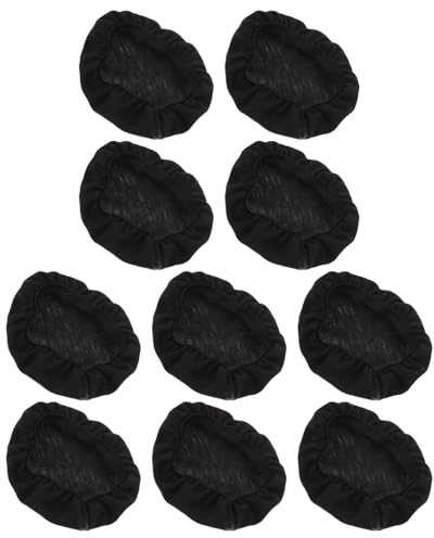 Housoutil 10pezzi Coperture per Auricolari in Tessuto Nero Protezioni Elastiche Antipolvere per Cuffie da Gioco Aviazione e Allenamento in Palestra Resistenti al Sudore
