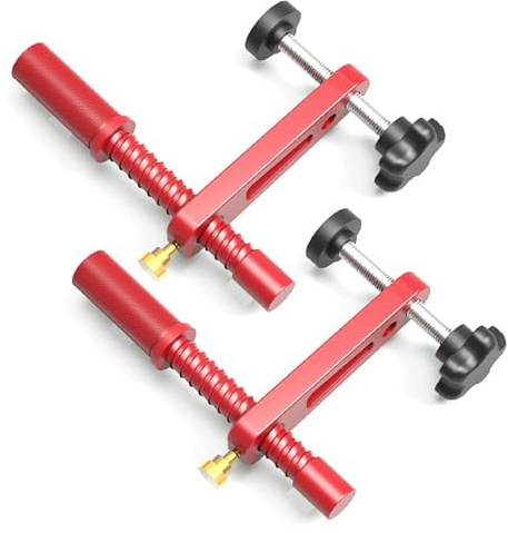 Jiawu Lot de 2 Pinces pour Chien D'établi, Pinces de Serrage Sécurisées pour le Travail du Bois, Réglables pour établis de 20 Mm pour Artisans et Bricoleurs