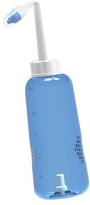 GAROZATION Irrigador Nasal de 500 Ml 2 Boquillas de Plástico Lavador Nasal para Adultos y Botella para Limpieza y Enjuague Sinusal Doméstico Control por Botón sin Fugas Eficaz