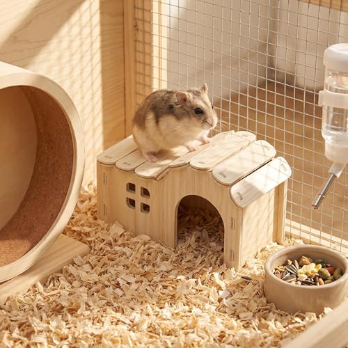 Wooden Playhouse Hedgehog House Hamster Playpen (C-Hide House)