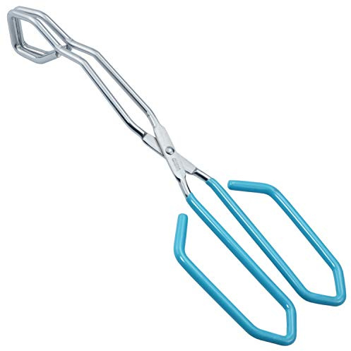 HINMAY Kitchen Scissor Tongs 11-Inch Heavy Duty Stainless Steel Scissor Cooking Tongs