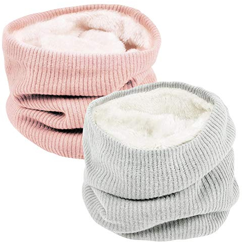 Chalier Fashion 2 Pack Unisex Schal Winter Loop Strickschal Schlauchschal für GehenLaufski Outdoor Täglicher Verschleiß Damen Herren