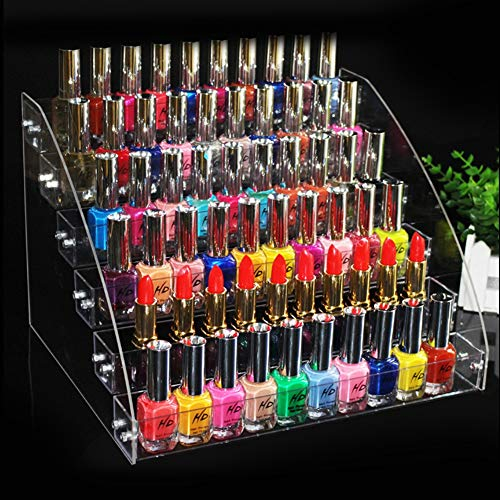 Dioche Nagellack Organizer,Lippenstift-Kosmetik-Displayständer-Acryl klar Nagellackregal,Es ist perfekt für Tätowierungstinte, Nagellack und andere Dinge zu organisieren und anzuzeigen (#6(7 Floor)