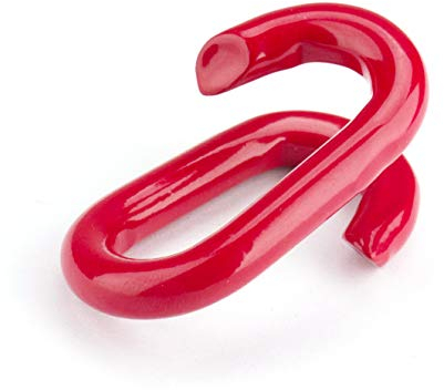 10 STÜCK Stahl Notglieder ROT KETTENGLIEDER Notglieder aus Stahl VERBINDUNGSGLIED ROT FÜR 6 MM STAHLKETTE Absperrkette