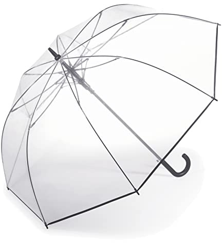 Happy Rain XL Golf Regenschirm transparent durchsichtig mit Automatik Ø122cm