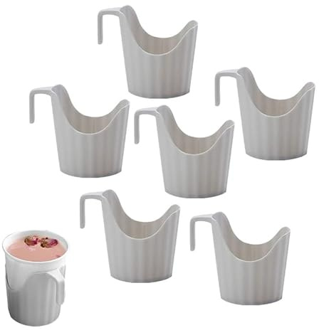Cabilock Anti-Scalding Cup Holder with Handle for Disposable Coffee Cups for Hot Drinks Suitable for Home Office Cafe 6 Pack