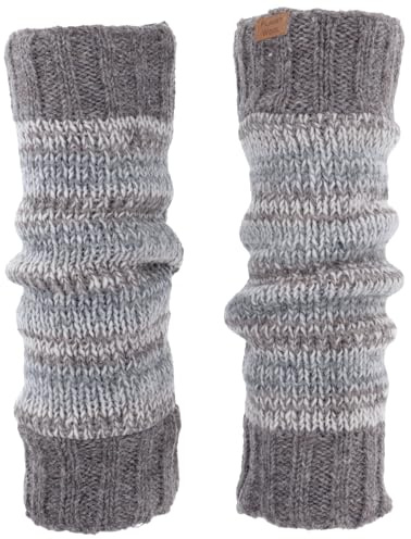 GURU SHOP Ullvärmare av Nepal, benvärmare av ny ull lera i ton, män/kvinnor, grå, storlek: en storlek, 42 x 13 cm, strumpor och benvärmare alternativ kläder, GRÅ, one size