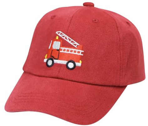 Besforta Nette Feuerwehrauto Stickerei Kinder Baseball Caps Einstellbare Gewaschene Baseball Hüte für Jungen Mädchen