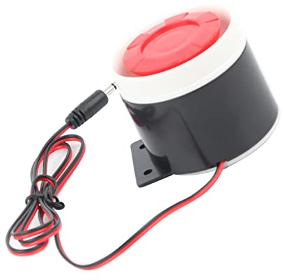 DC 12V Verkabeltes Mini-Alarmhorn, 110-dB-Alarmsystem für die Sicherheit zu Hause, Effektiver Schutz von Haus und Wertgegenständen, Einfache Installation, Hochwertige Materialien