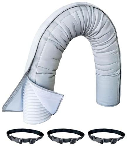 Isolation Tuyau Climatiseur Portable | Gaine de Protection Thermique avec 3 Sangles Réglables | Anti-Gel & Économie d'Énergie pour Tuyaux AC | Compatible Bureau, Fenêtre & Extérieur | Accessoire Clima