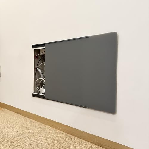 Copertura per Quadro Elettrico, Copertura per Quadro Elettrico Scorrevole con Guida autoadesiva, Copertura per Scatola del contatore Elettrico Extra Sottile, Copertura Decorativa da Parete,