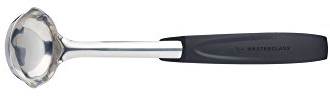 MasterClass Catering-Quality Stainless Steel Sauce Ladle with Nylon Handle, 28 cm (11) - Black