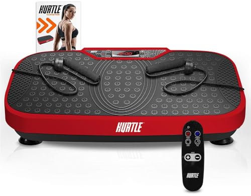 Hurtle Plataforma vibratoria, Placa de vibracion, Fitness, Maquina de Ejercicio, Masajeador, Control Remoto, Velocidad Ajustable, Perdida de Peso, Gimnasio en casa