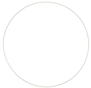 GLOREX 6 1294 210 - Metallring zum Basteln mit Durchmesser ca. 40 cm, beschichtet in weiß, ideal für Traumfänger, Makramee, Wanddeko und Floristik