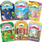 Elfew 6 Stück 3D Wiederverwendbare Stickerbuch für Kinder 2-4 jährige, Aufkleber für Kinder, 3D Puffy Aufkleber, Dinosaurier,Unterwasserwelt,Bauernhof,Wildtiere,Weltraum,Fahrzeug, Aufkleber Geschenk