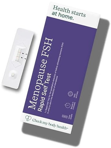 Check My Body Health Menopause Home Test Kit | Detects FSH Levels | at-Home Urine Test | Accurate Results in 3 Minutes | Easy-to-Use