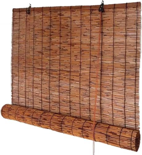 Tende a Rullo in Bambù Naturale da Esterno/Interno, Tapparella Protezione Solare, 100x200, 120x160, 150x200cm, 160x230cm, Tessute a Mano con Sollevatore e Hakenaufhängung(160x200cm)
