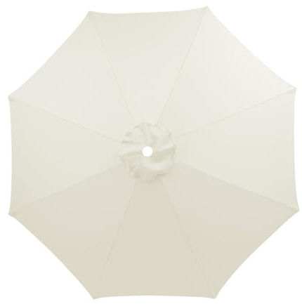 Toldo De Repuesto Para Sombrilla De Patio, Cubierta De Repuesto Para Paraguas De Mercado 8 Varillas, 2/2.3/2.5/2.7/3M Parasol De Recambio, Para Jardín, Patio, Piscina, Terrazas(Off-white,2.7M)